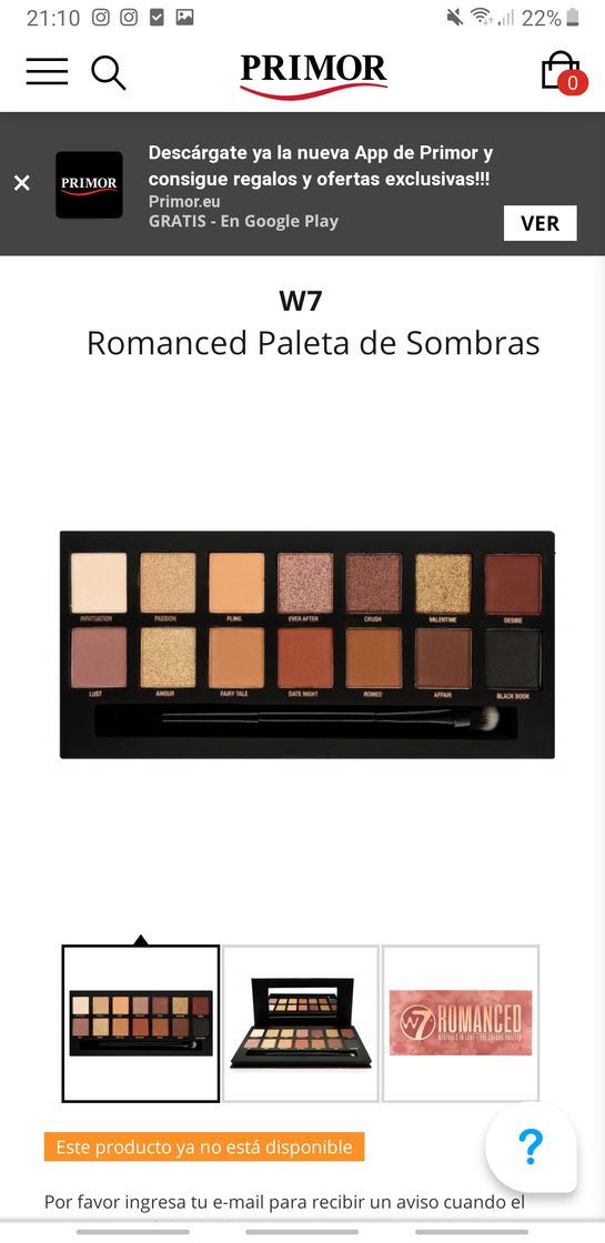 Moda Paleta de sombras 