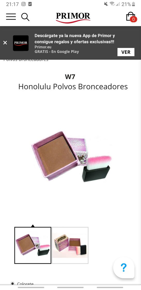 Fashion HONOLULU Polvos Bronceadores W7