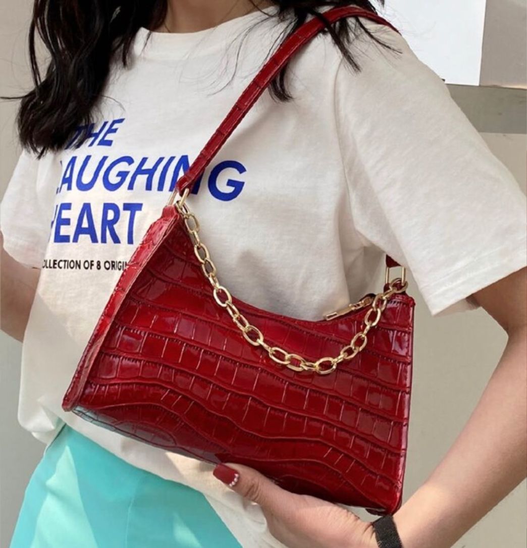 Social Bolso baguette rojo