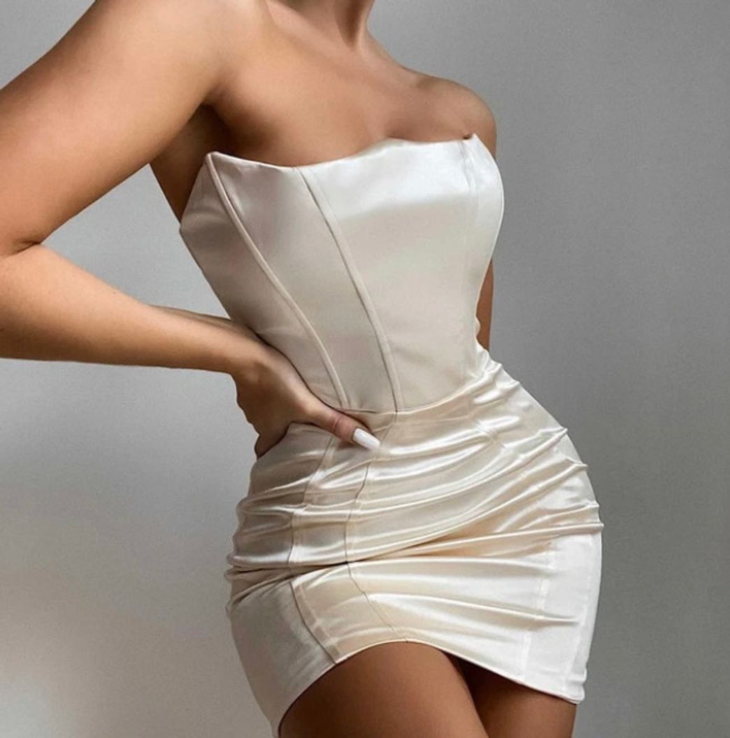 Moda White corset dress 