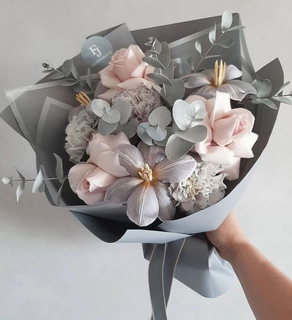 Moda Grey flowers 