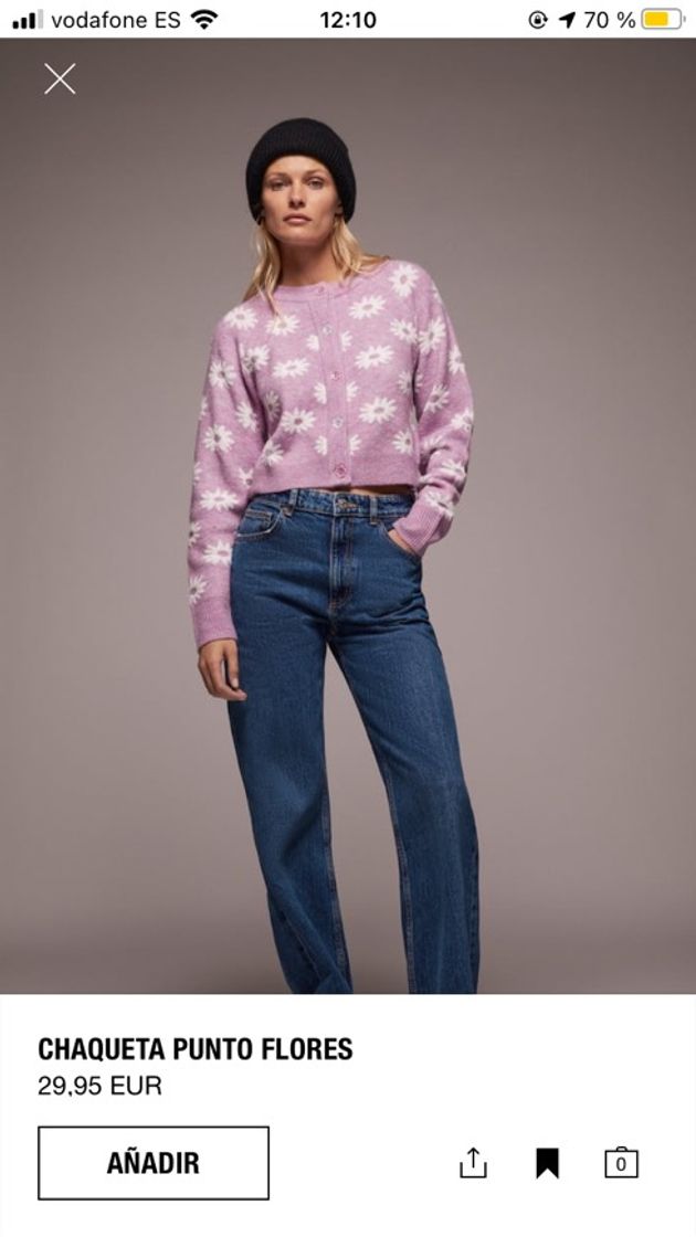 Social Chaqueta punto flores 