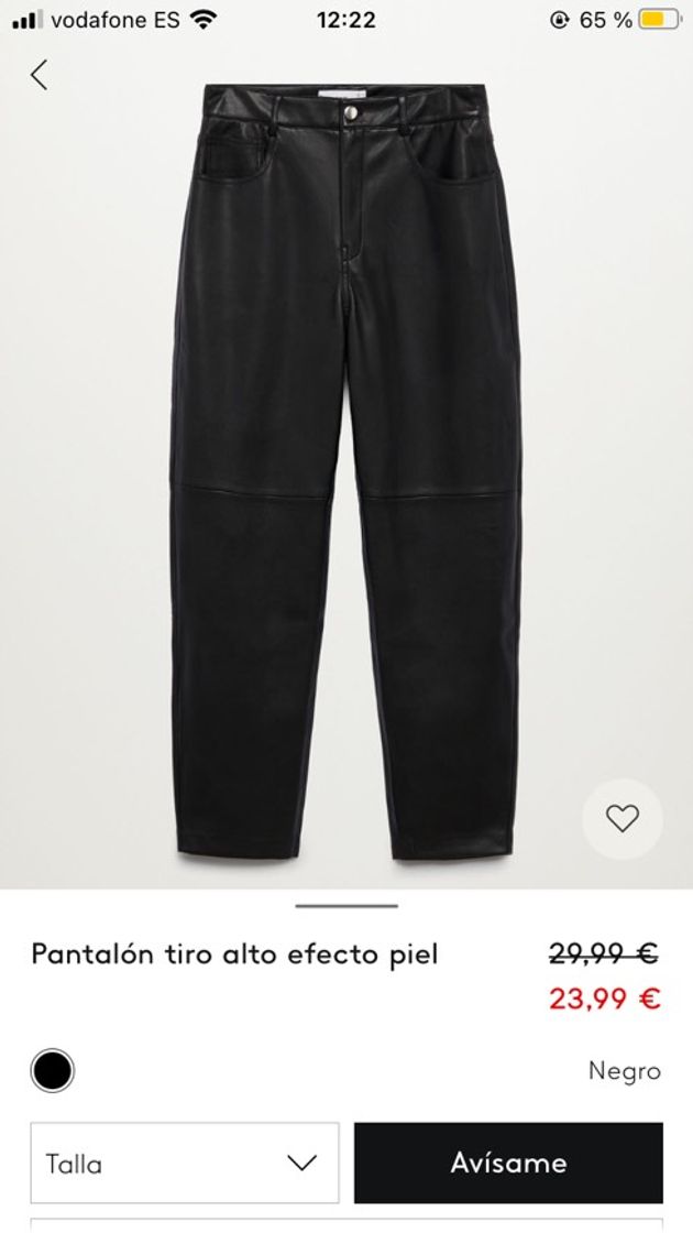 Social Pantalon negro efecto piel 