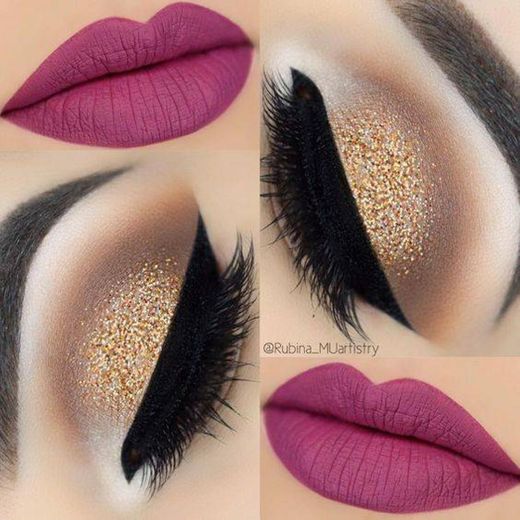 Make com glitter dourado