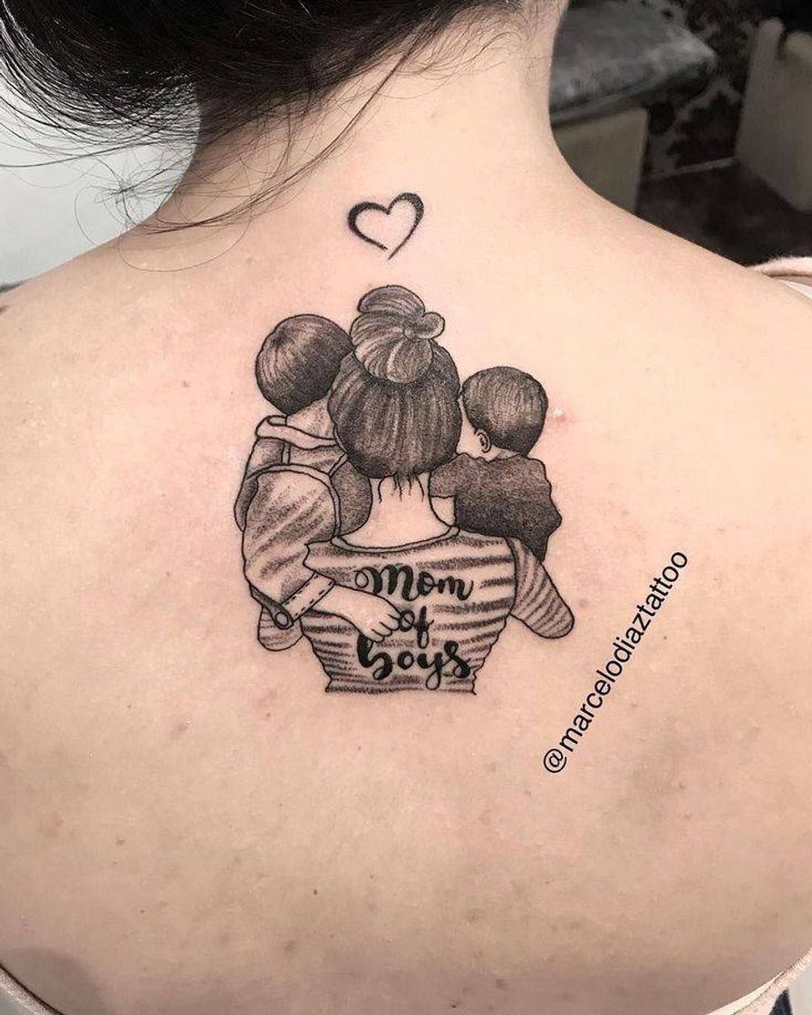 Fashion Tatuagem mãe de menino 