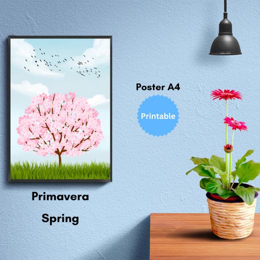 Primavera | Flor de Cerejeira | Arte de Parede