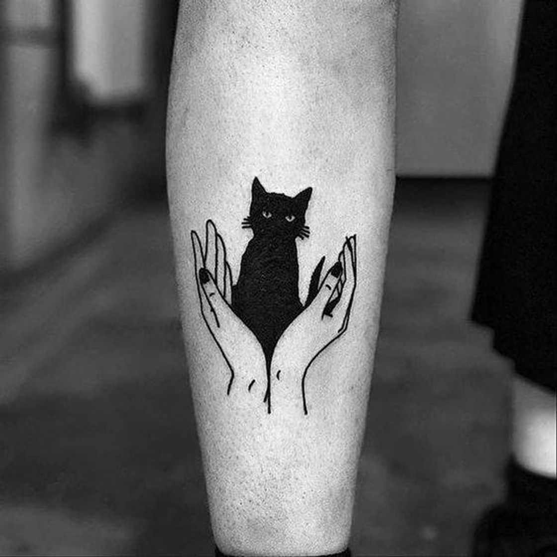 Fashion Tatuagem gato preto 😻