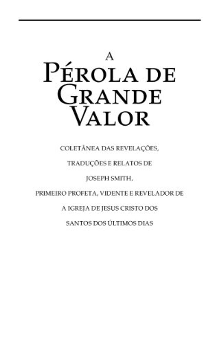 Libro A Pérola de Grande Valor