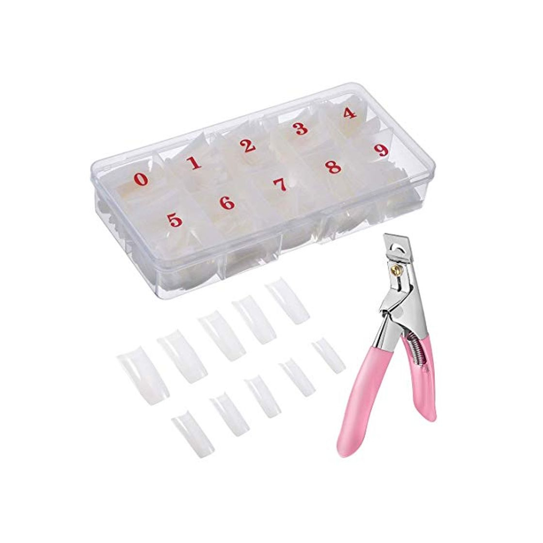 Social 500 Piezas Uñas Postizas Francesa