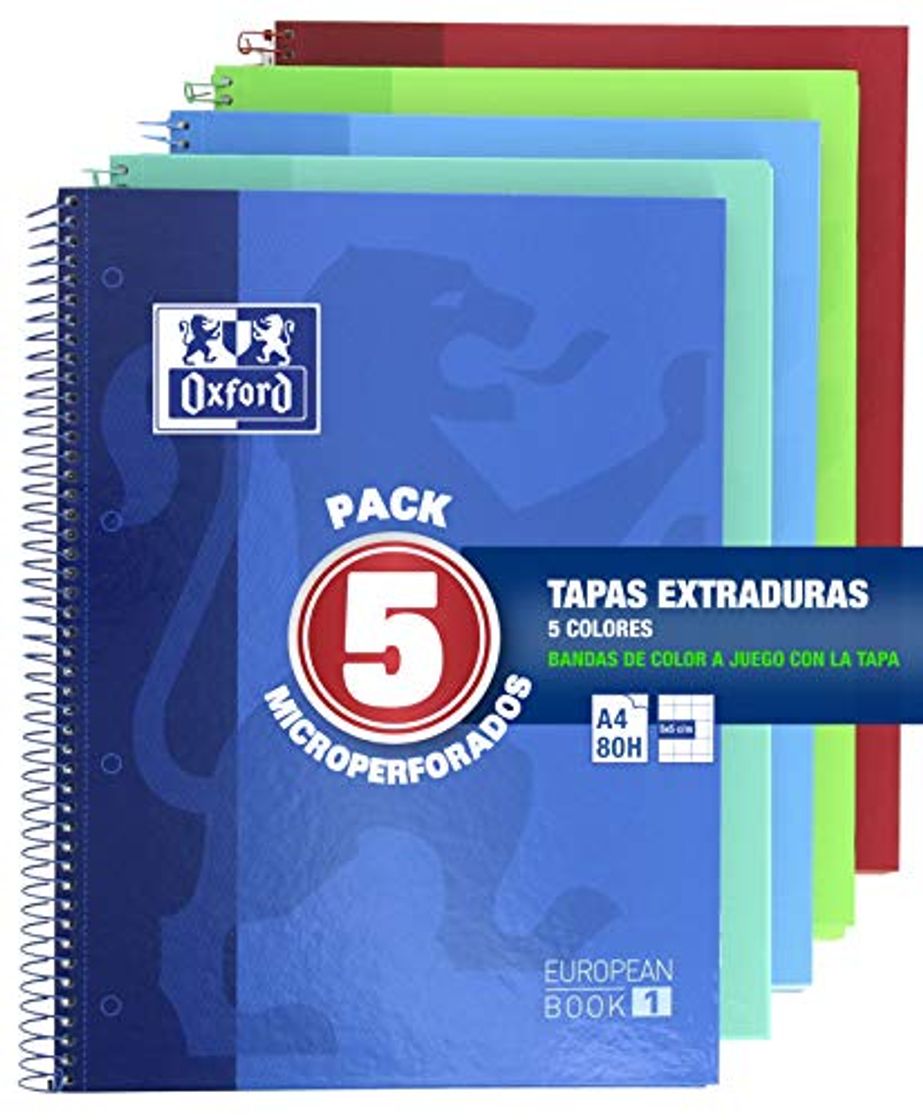 Producto Oxford Classic - Pack de 5 Cuadernos Microperforados