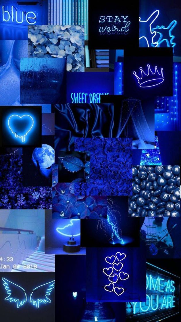 Moda Wallpaper azul neon