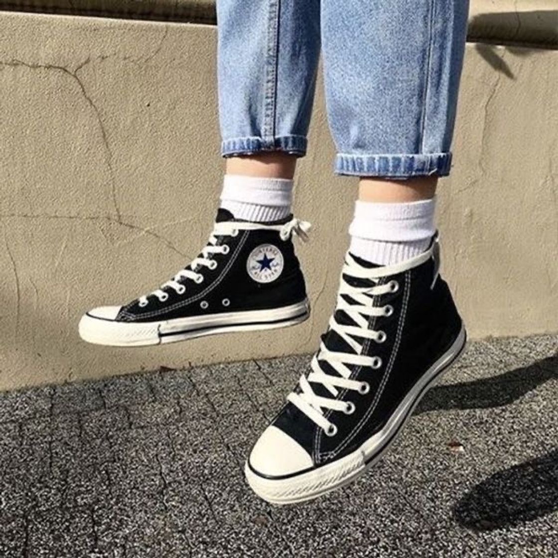 Fashion All star preto cano médio 🖤