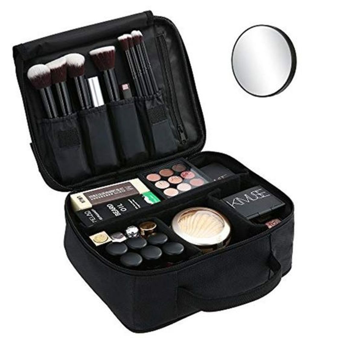 Social Bolsa de Maquillaje Ligera PortátilBolsa de Almacenamiento de Maquillaje con Asa Acolchada