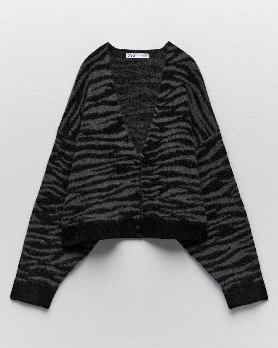 Fashion JACQUARD ANIMAL PATTERN CARDIGAN