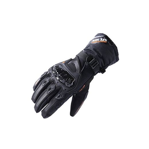 IRON JIA'S Guantes de motos Invierno cálido impermeable guantes de protección a