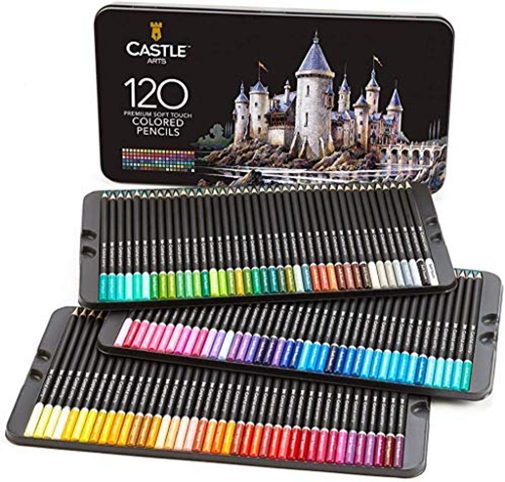 Social Castle Art Supplies 120 - Juego de lápices de colores