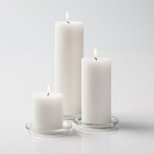 Richland Pillar Candles White 3"x3"