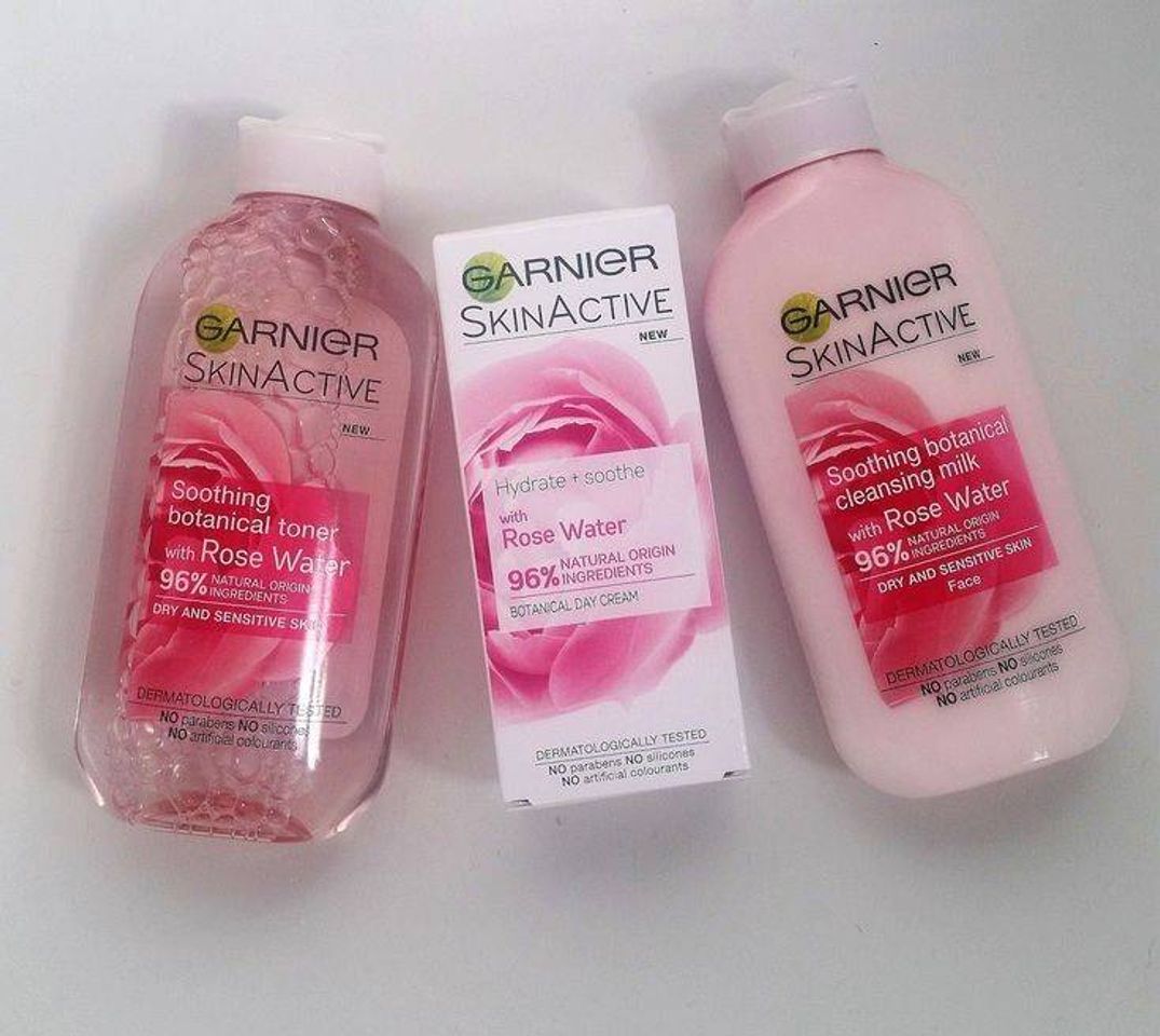 Moda Garnier SkinActive Rose Floral Water Range.