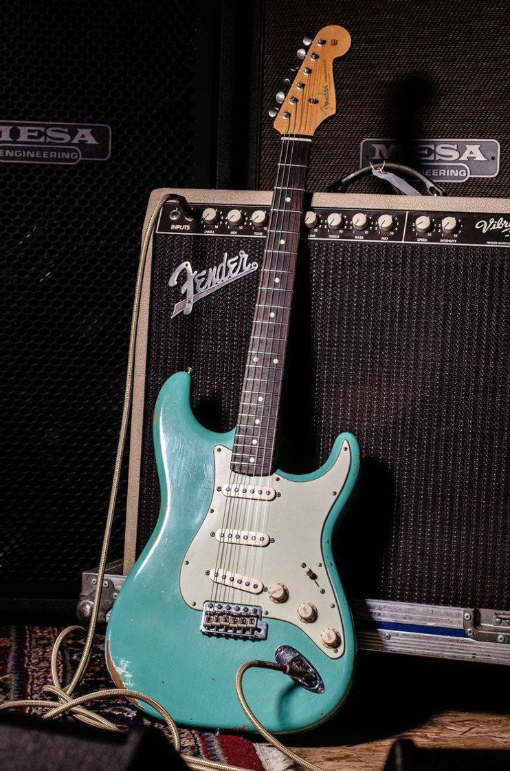 Fashion Fender stratocaster azul vintage 