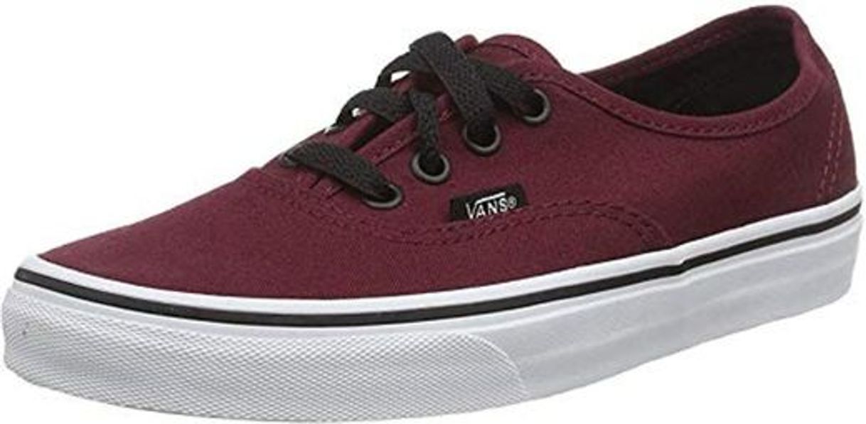 Moda Vans Authentic, Zapatillas de Tela Unisex, Borgoña