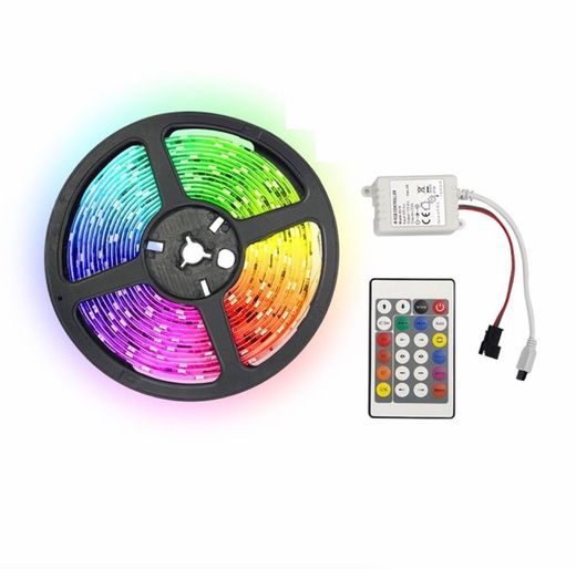 Fita Led Automotiva Rgb 5050 Com Controle Sem Fio Da Luz Led