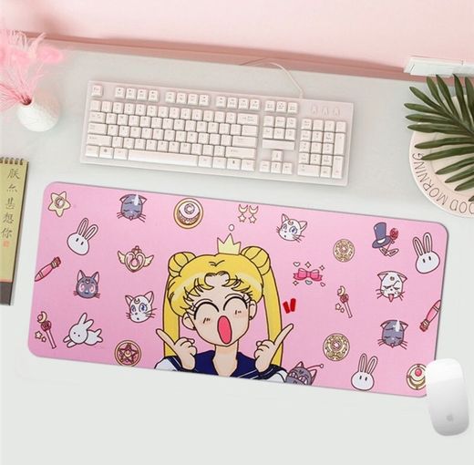 Adorável Sailor Moon Design Mouse Pad Moda Office Desk Mice 