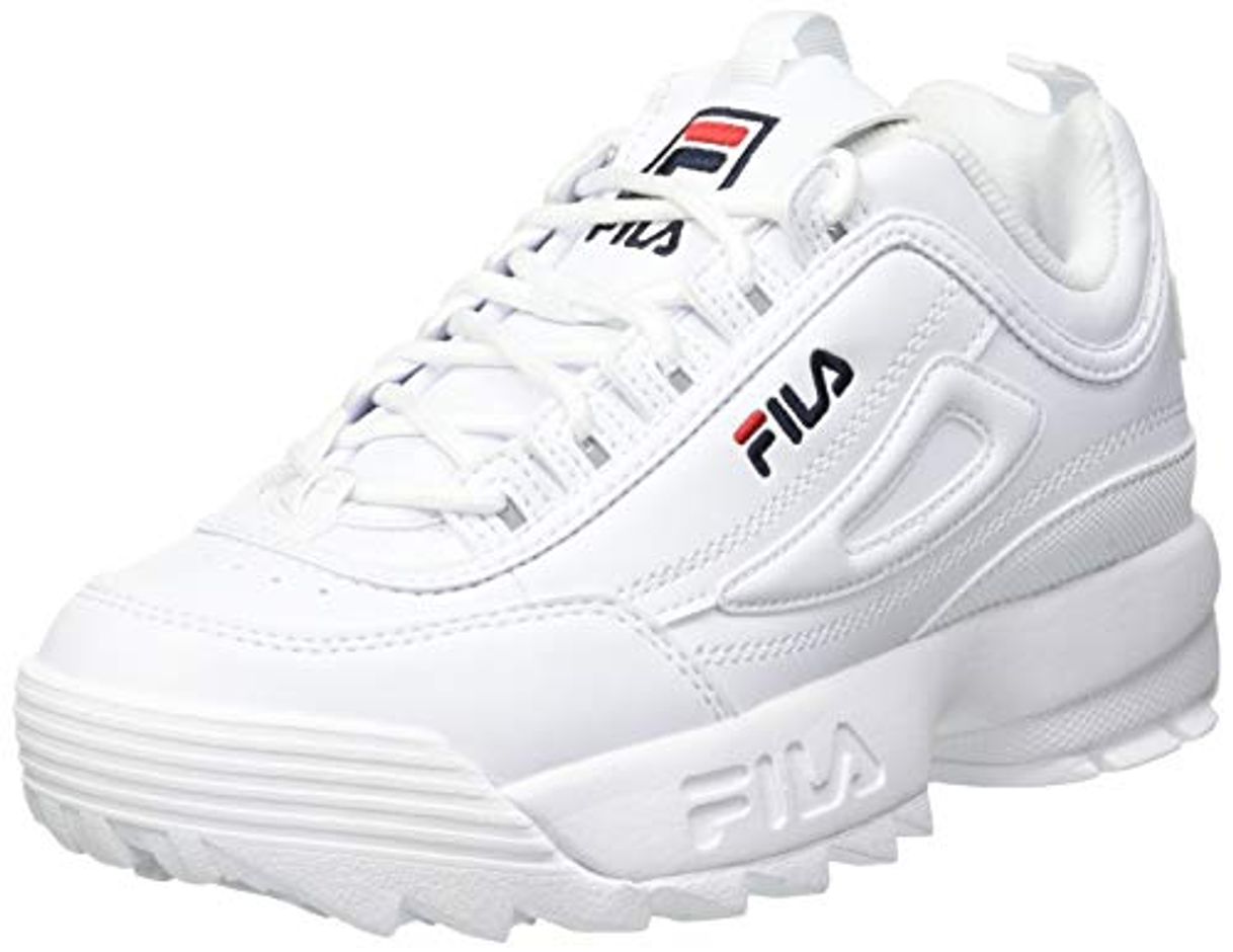 Moda FILA 1010567 Disruptor Kids Zapatillas DE Deporte Junior Unisex White 35