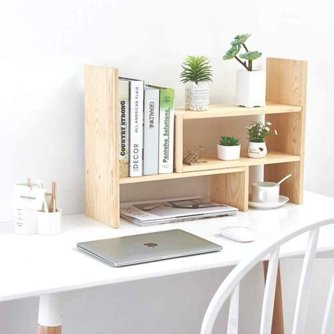 Producto Organizador De Mesa Escritório Sala Natural Em Madeira Supor