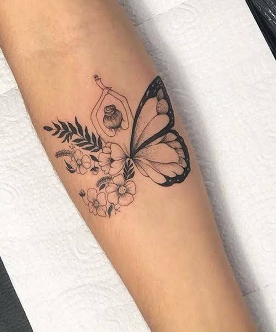 Fashion Tatuagem de borboleta