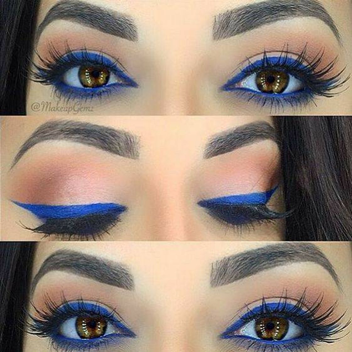 Moda Maquiagem dos olhos Clássic BLUE 😍