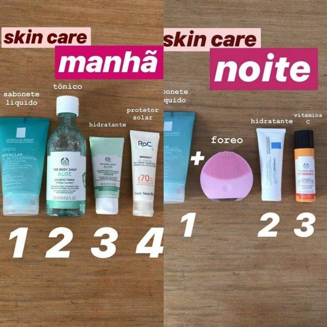 Moda skincare de manhã/ noite