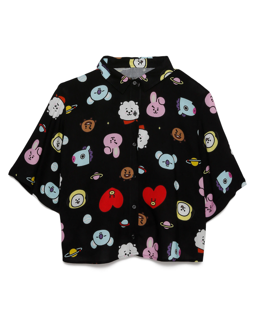 Product Camisa Cropped Manga Curta BT21

