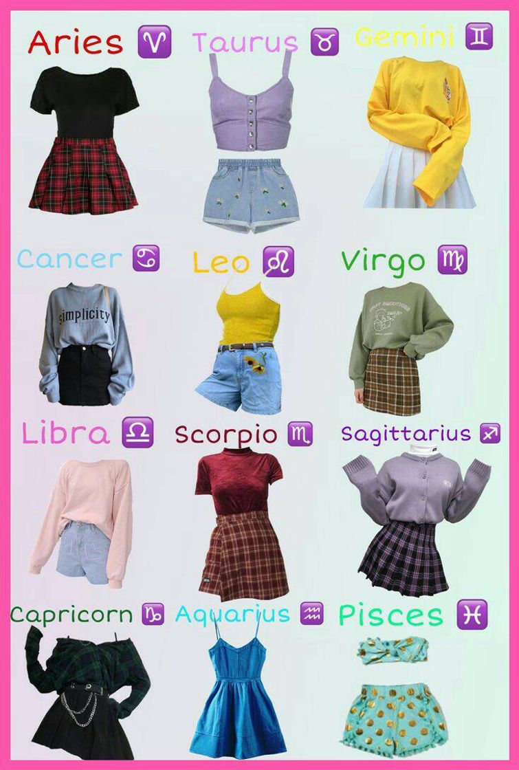 Fashion Roupas para cada signo 