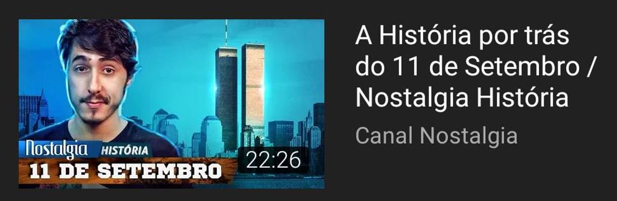 A História por trás do 11 de Setembro