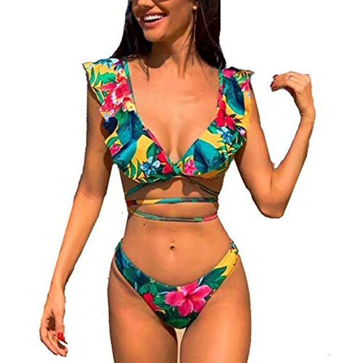 CheChury Mujer Sexy Conjunto De Bikini 2020 Verano Sexy Push Up Ropa De Playa Bikini de Triángulo Bikini Mujer Acolchado Traje de baño Mujer Conjunto De Bikini