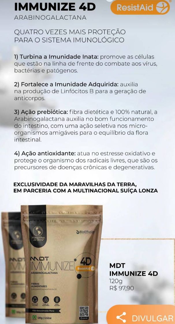 Fashion IMMUNIZE 4D  Mais proteção pra seu sistema imunológico. 