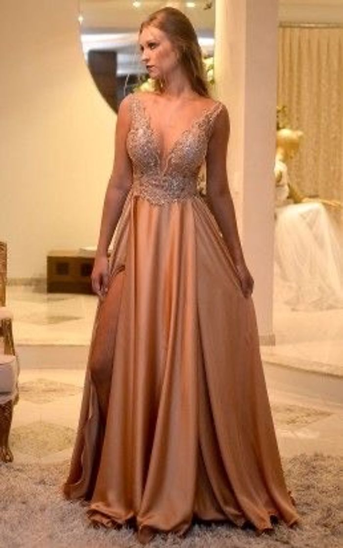 Fashion Vestidos dourado