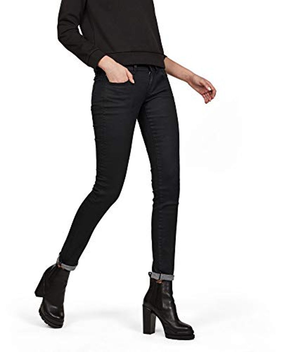 G-Star Raw Lynn - Vaqueros de cintura media para mujer Negro