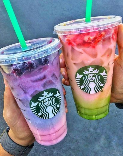A multicolored drink