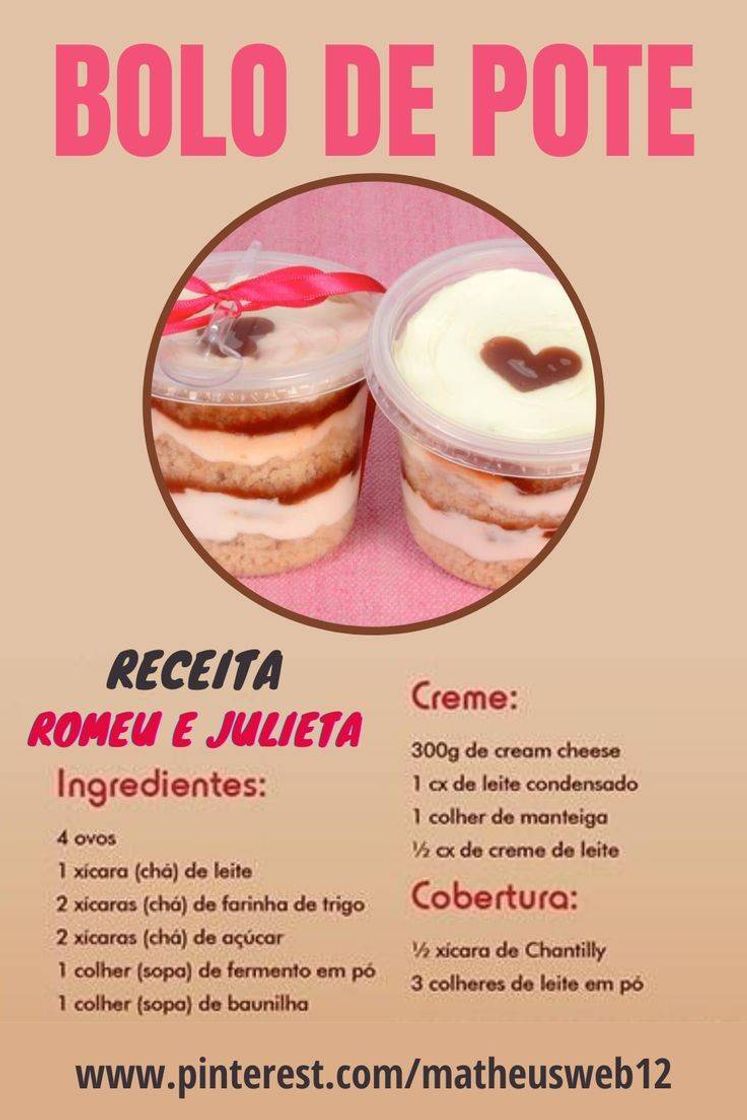 Fashion Bolo de pote - Romeu e Julieta🥧🥧