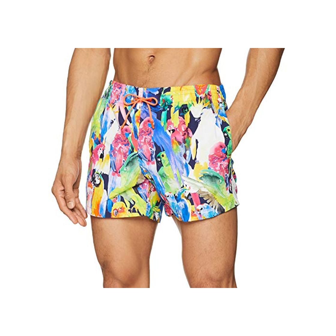 HOM Papagayo Beach Boxer Pantalones Cortos, Multicolor