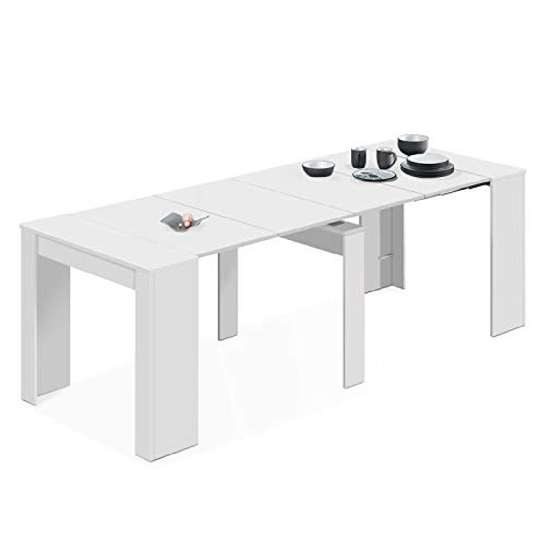 Lugar Habitdesign - Mesa de Comedor Consola Extensible, Mesa para Salon recibidor o