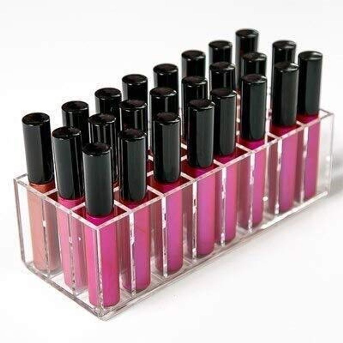 Products Los organizadores XWYSSH Caja de almacenamiento cosmética de acrílico 24 cuadrículas lápiz labial titular de maquillaje Esmalte de uñas Organizador rack Oficina Caso Lipgloss de almacenamiento cosméti