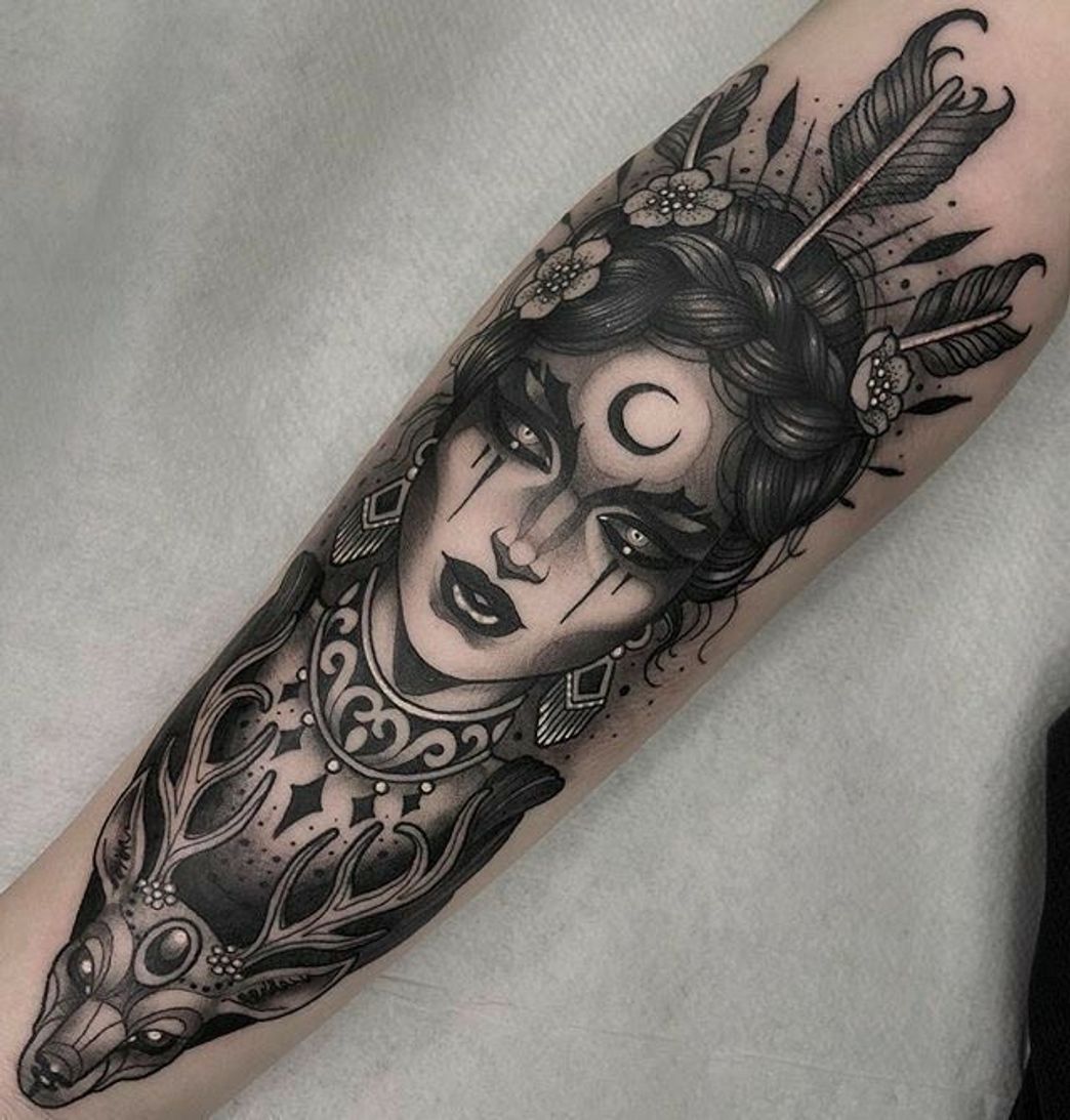 Fashion Tattoo witch 