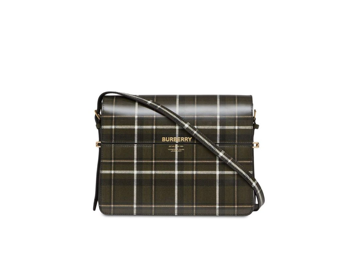 Fashion bolsa tiracolo Grace com estampa xadrez tartan