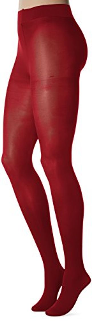 Moda DIM Style Panty Opaco Mate 50D Medias, 40 DEN, Rojo