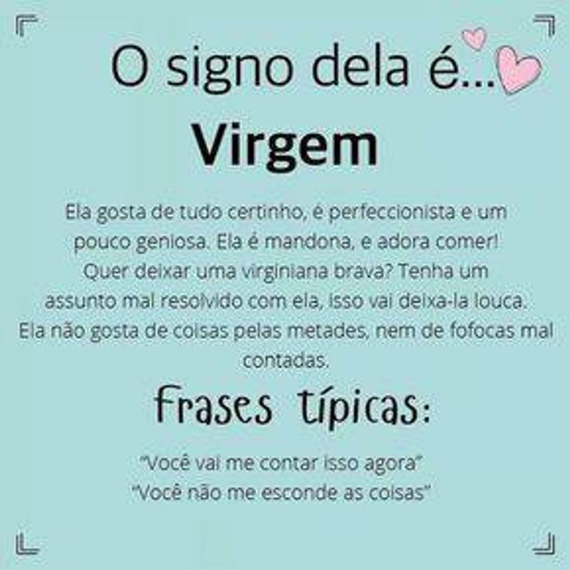 Social Signo de hoje é  virgem.