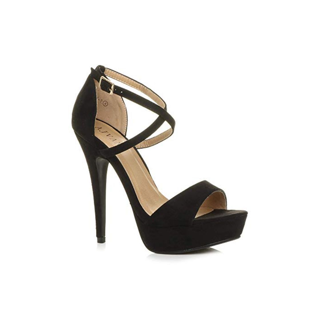 Social Mujeres tacón Alto Plataforma Fiesta Noche Boda Zapatos de Punta Abierta Sandalias