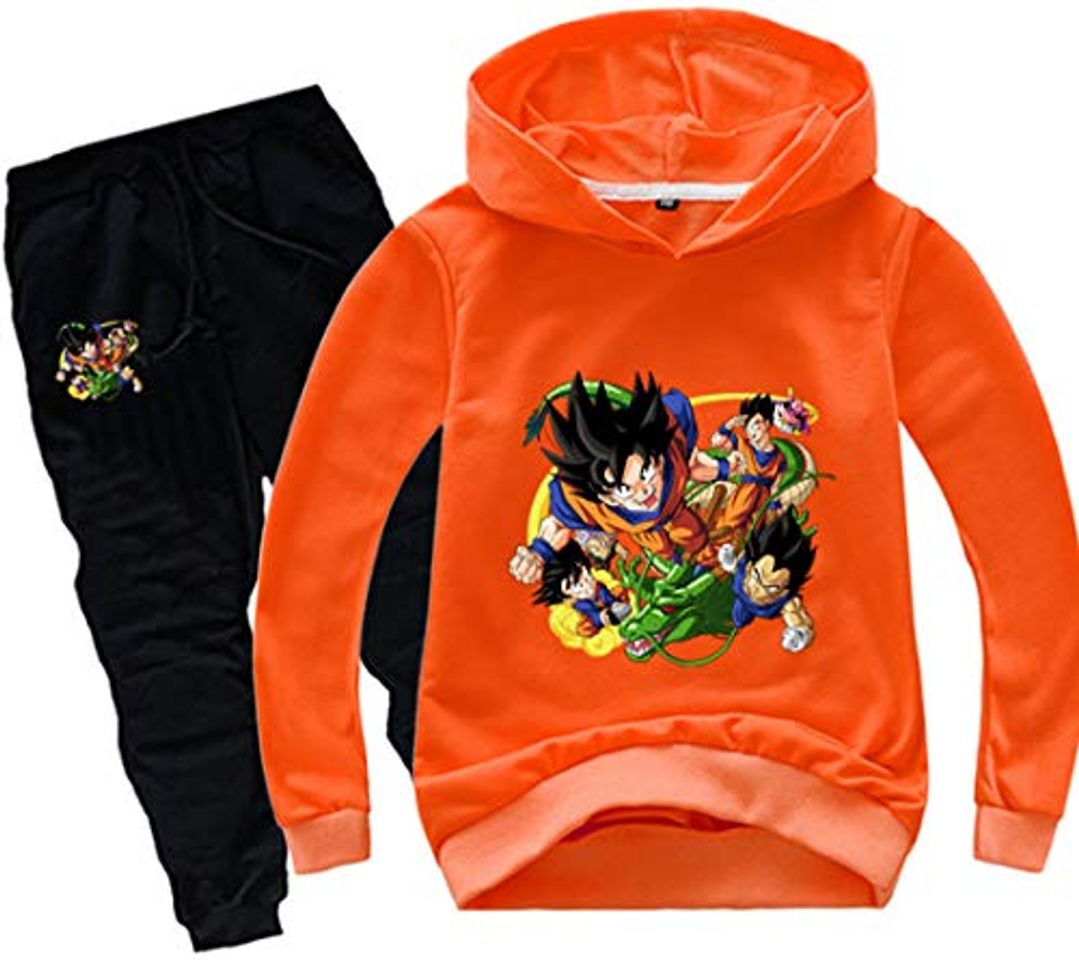 Fashion FLYCHEN Chándales Deportiva para Niños Dragon Ball Serie de Anime Super Saiyan