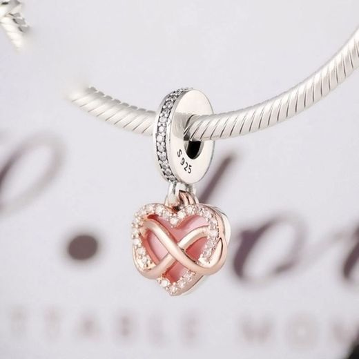 Pandora sparkling infinity heart dangle charm